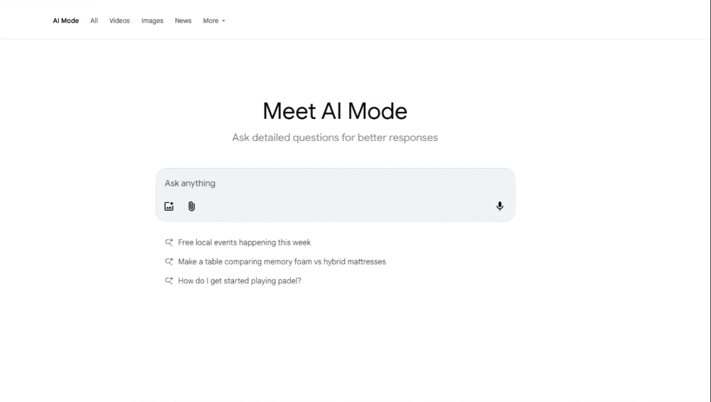 AI Mode headphone search