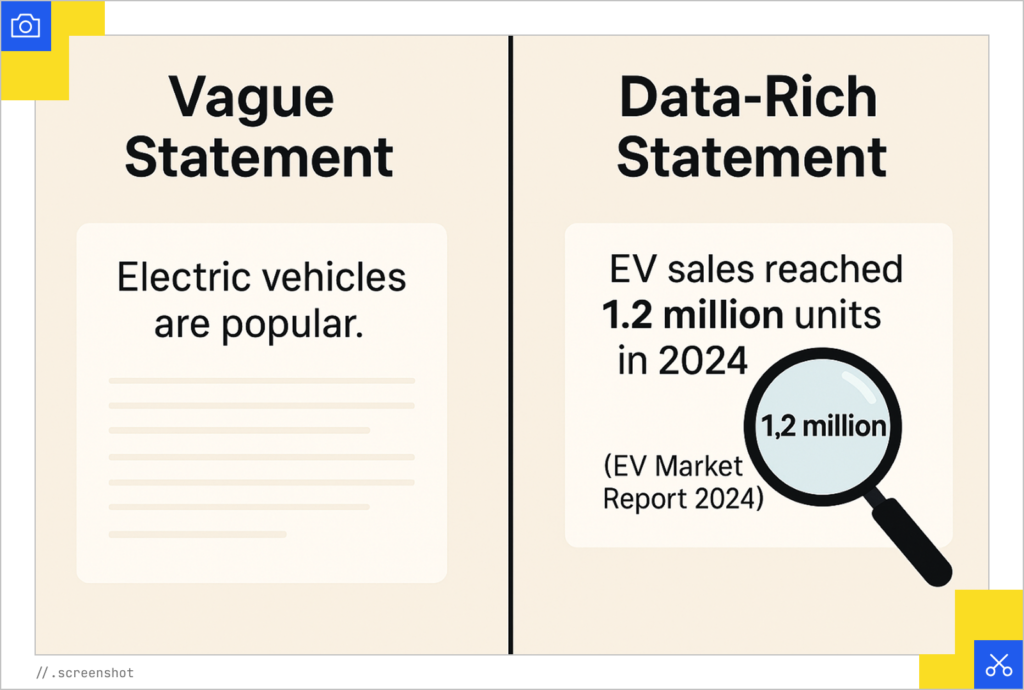 Vague vs data-rich statements